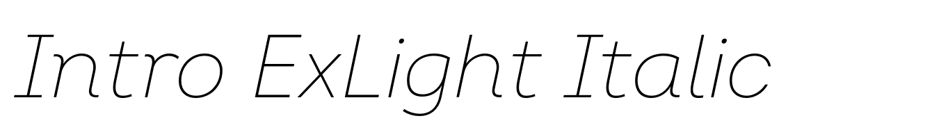 Intro ExLight Italic